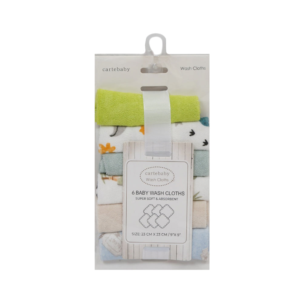 BABY 6PC FACE TOWEL NZW-25 NZW-25 (Multi Colors)