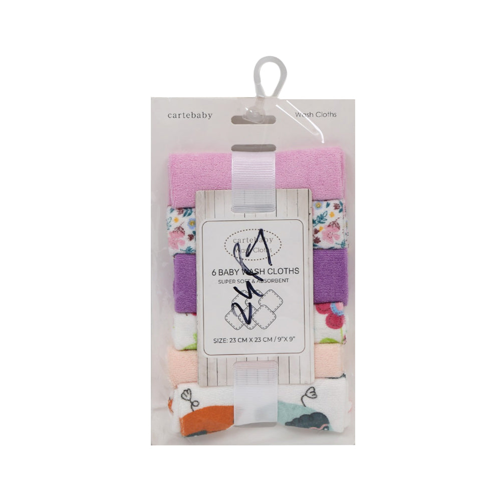 BABY 6PC FACE TOWEL NZW-25 NZW-25 (Multi Colors)