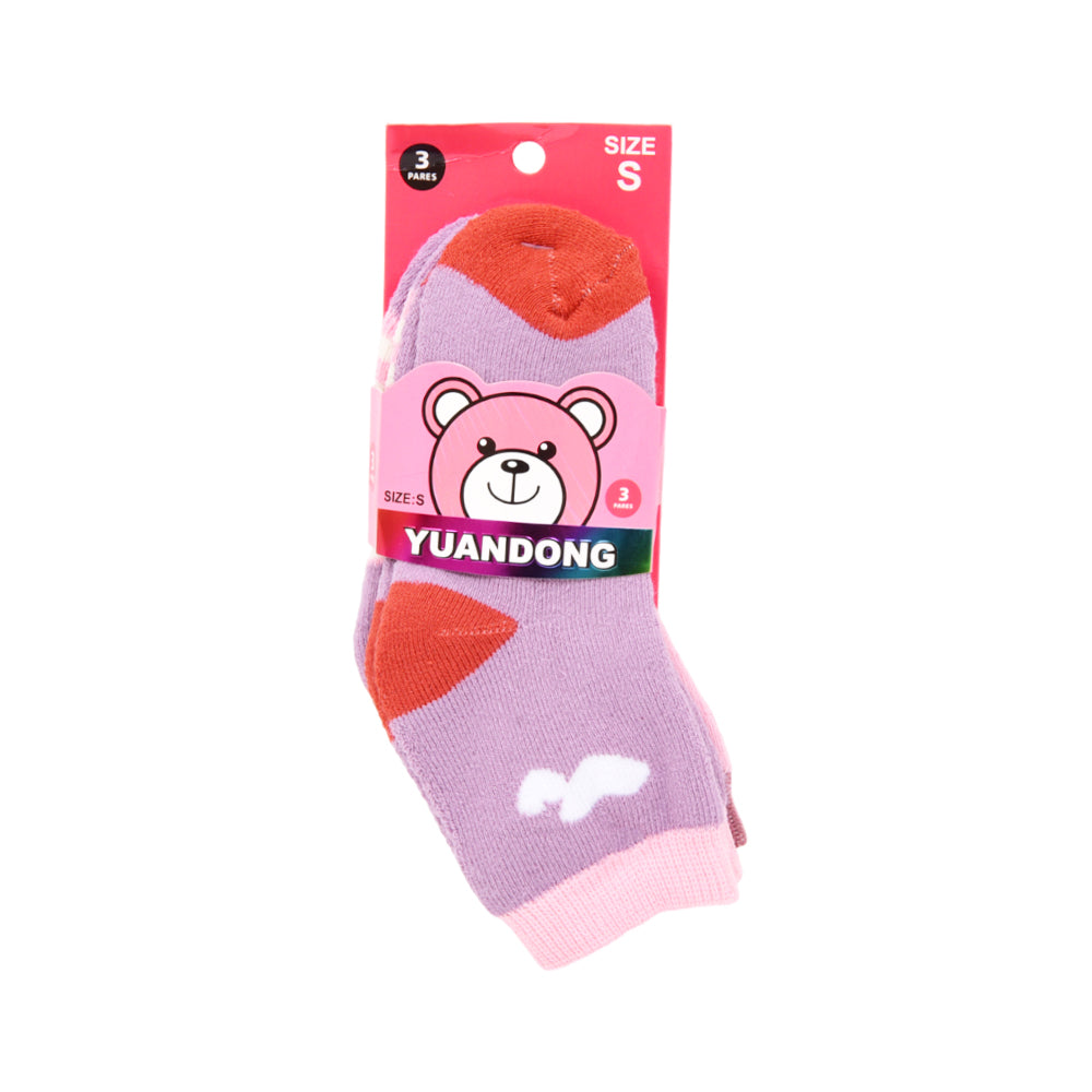 GIRLS TOWEL SOCKS 3PAIR NZW-25 002