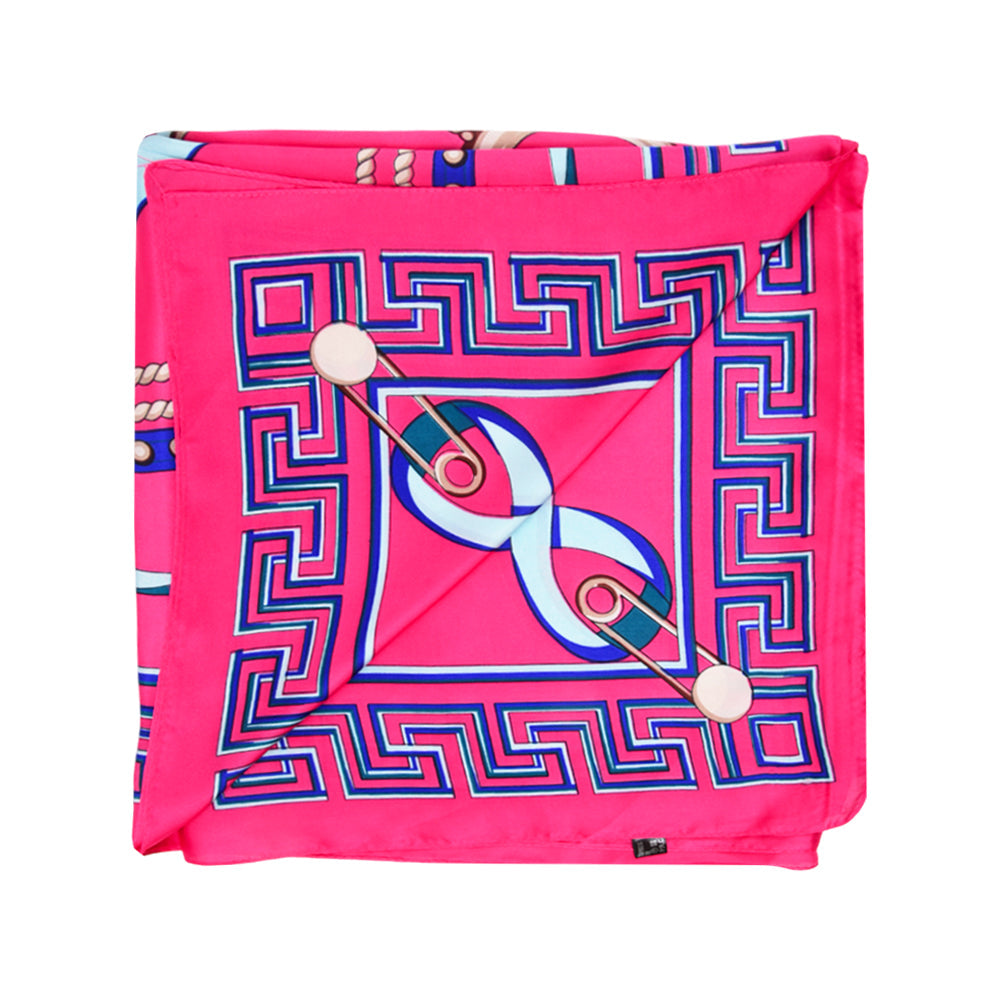 GIRLS PRINTED SCARF SMOKE SILK IR Q-1