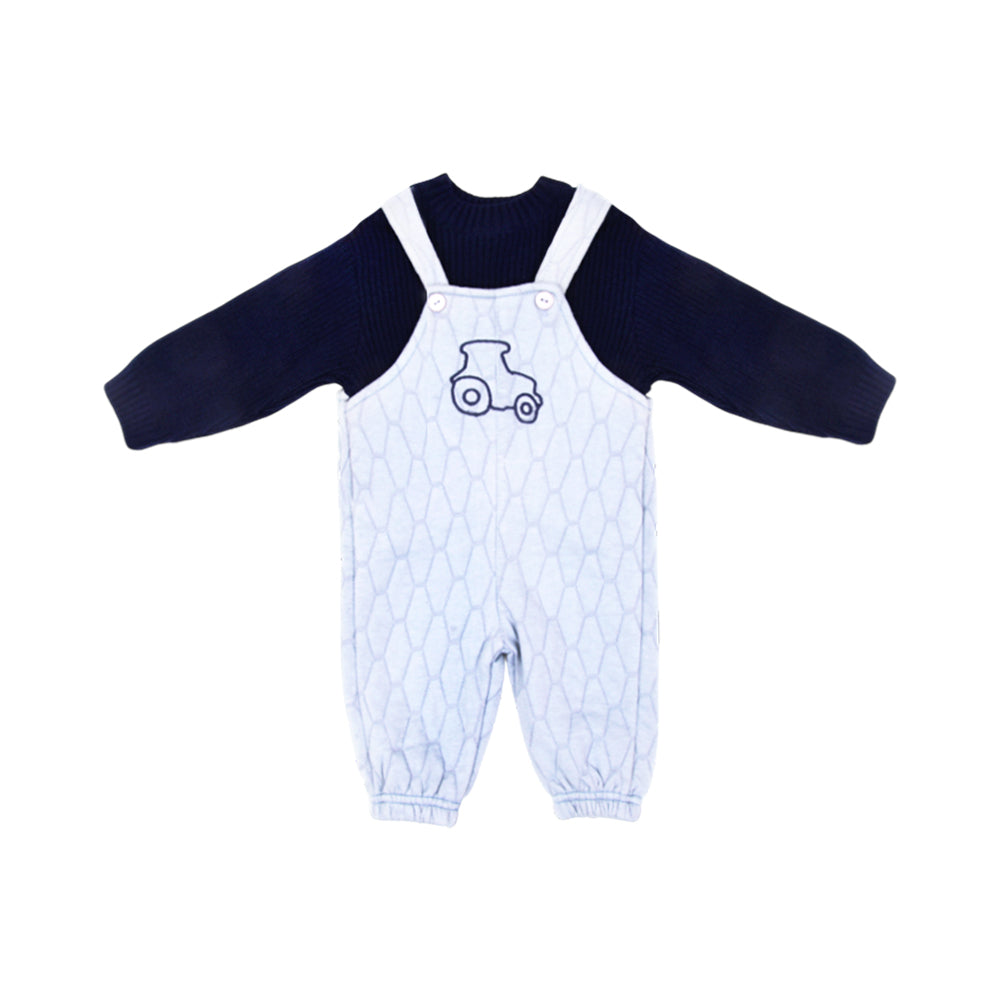 BOYS L/S 2PC ROMPER HOODED O.S.B NZW-25 6-9 M 610