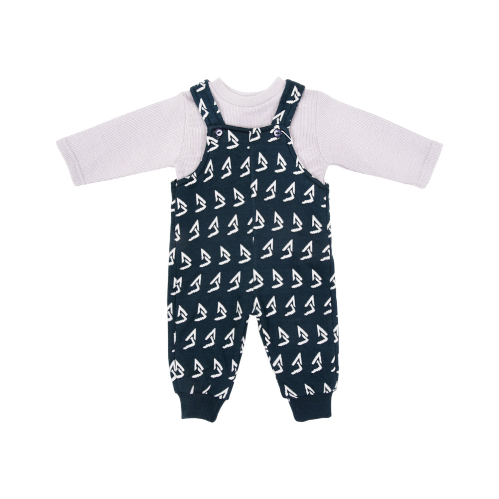 BOYS L/S 2PC ROMPER HOODED O.S.B NZW-25 9-12 M 622