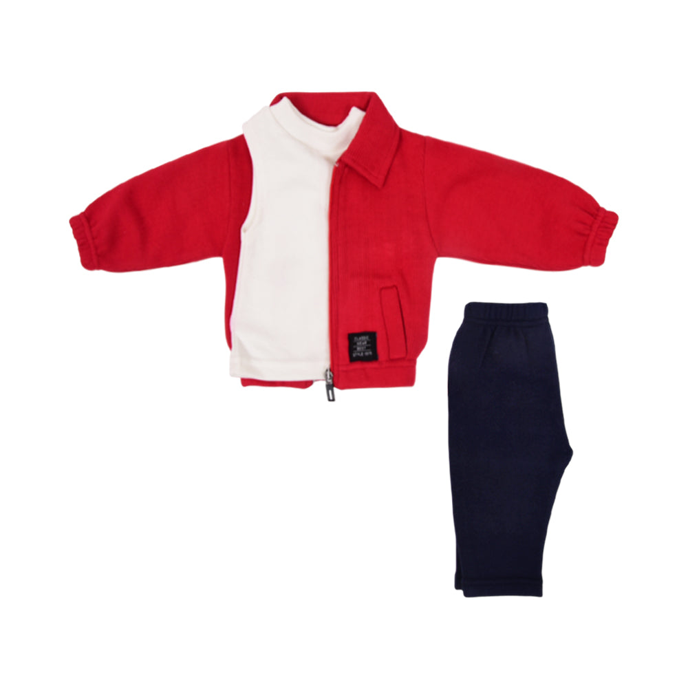 BOYS L/S 3PC PAJAMA SUIT NZW-25 3-6 M 1046