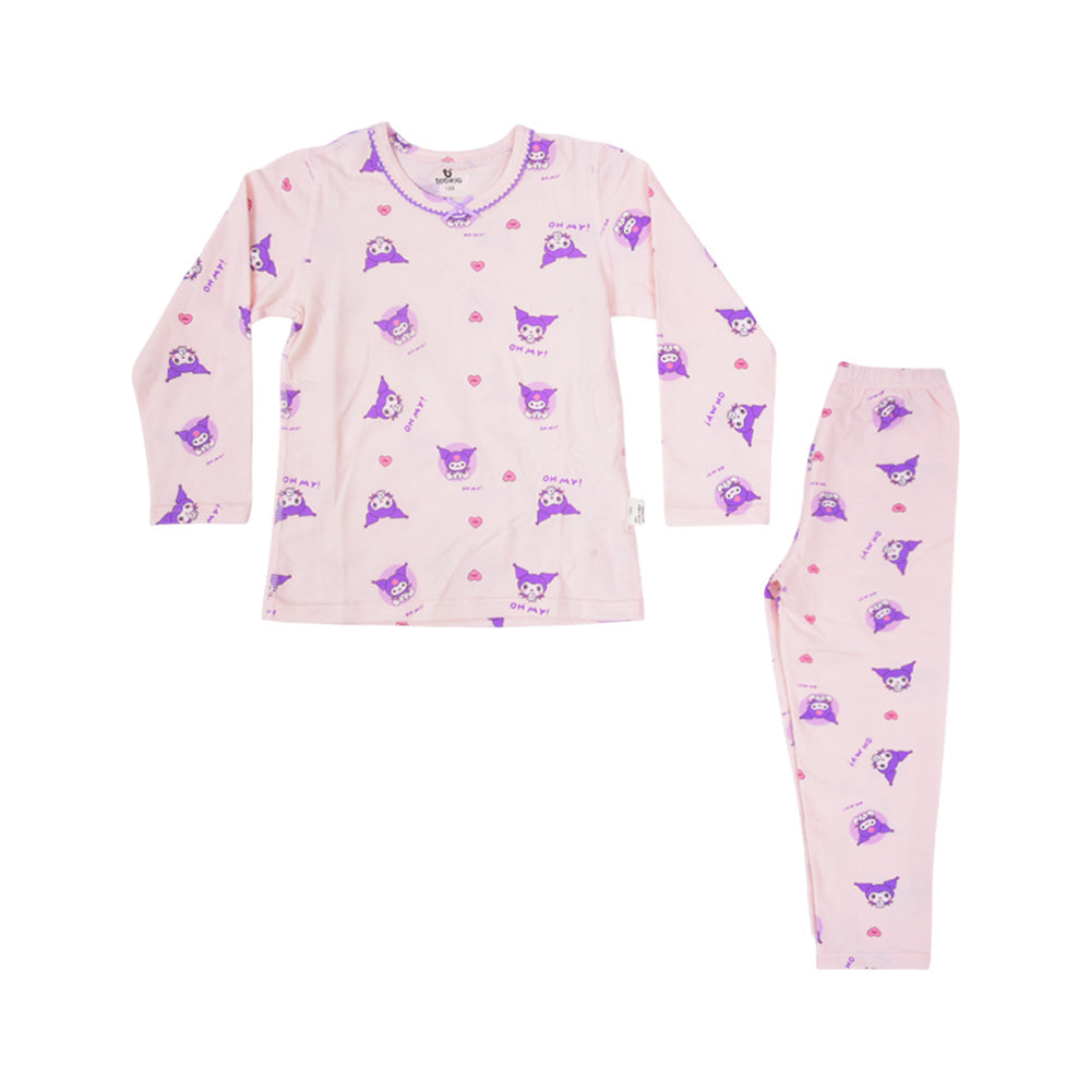 GIRLS L/S 2PC SLEEPING SUIT NZW-25 3-4 YEAR 65314-2