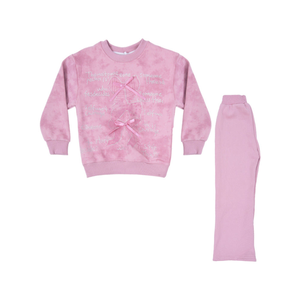 GIRLS L/S 2PC TROUSER SUIT ZHW-25 5-6 YEAR D-3360 I.G