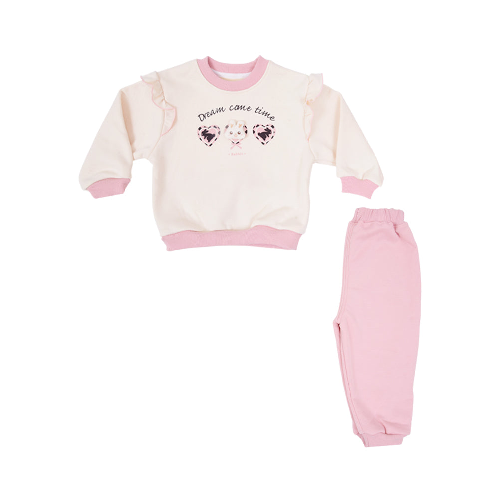 GIRLS L/S 2PC PAJAMA SUIT ZHW-25 18-24 M 6710 I.G