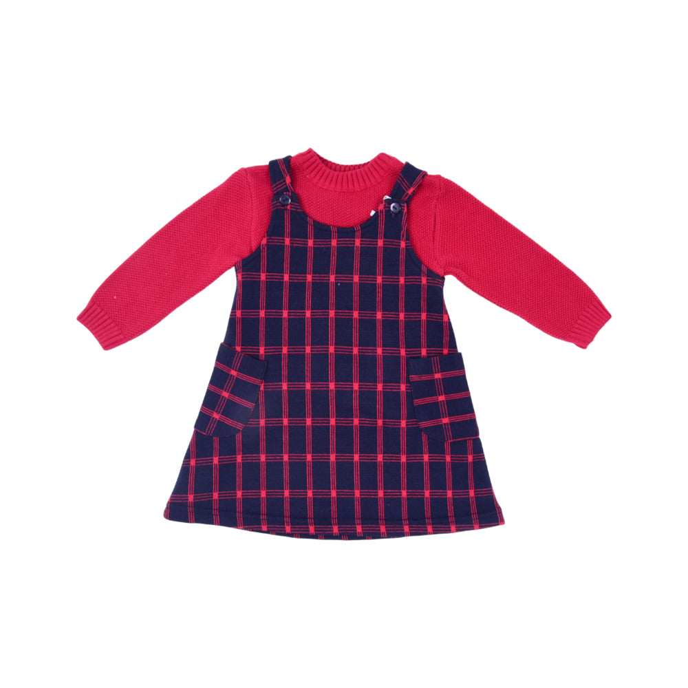 GIRLS L/S 3PC FROCK O.S.B ZHW-25 12-18M 1012