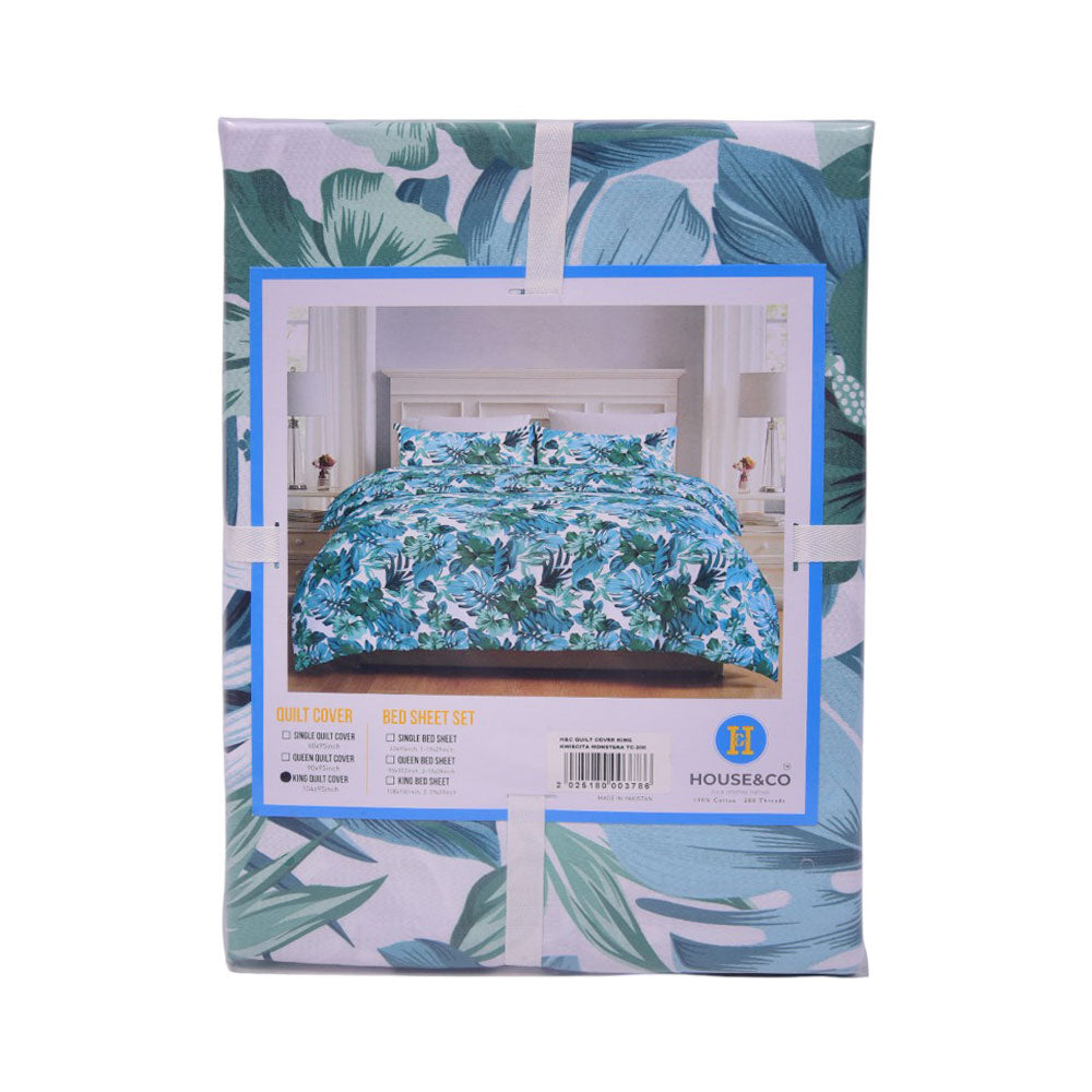 House & Co QUILT COVER KING KWIECITA MONSTERATC-200