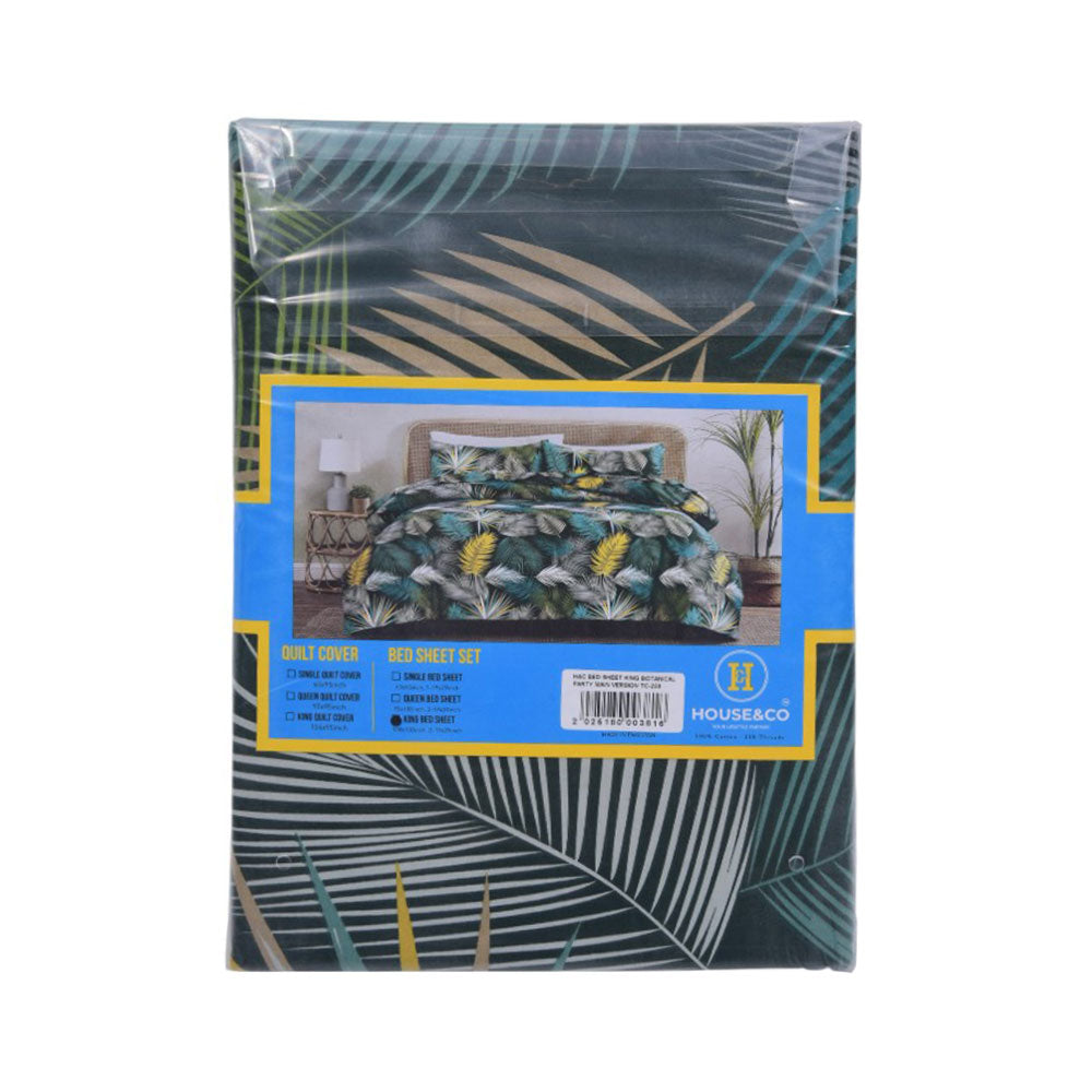 House & Co BED SHEET KINGBOTANICAL PARTY MAIN VERSION TC-250