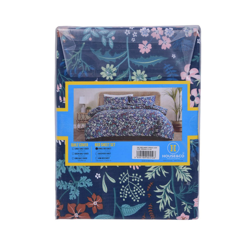 House & Co BED SHEET SINGLE LEAF MAIN VERSION TC-250