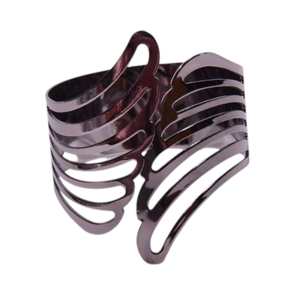 NAPKIN RING IR SILVER GREY 22