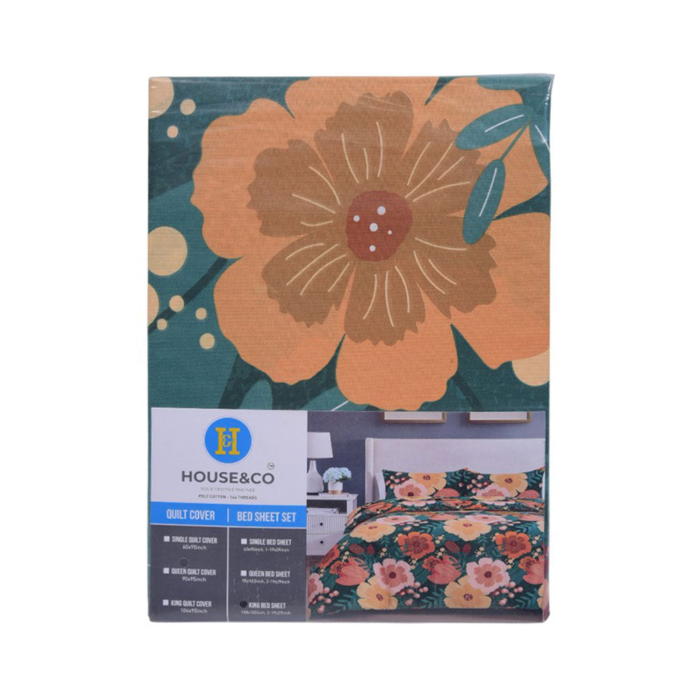 House & Co BED SHEET KING BOTANICAL PARTY MAIN VERSION T-144