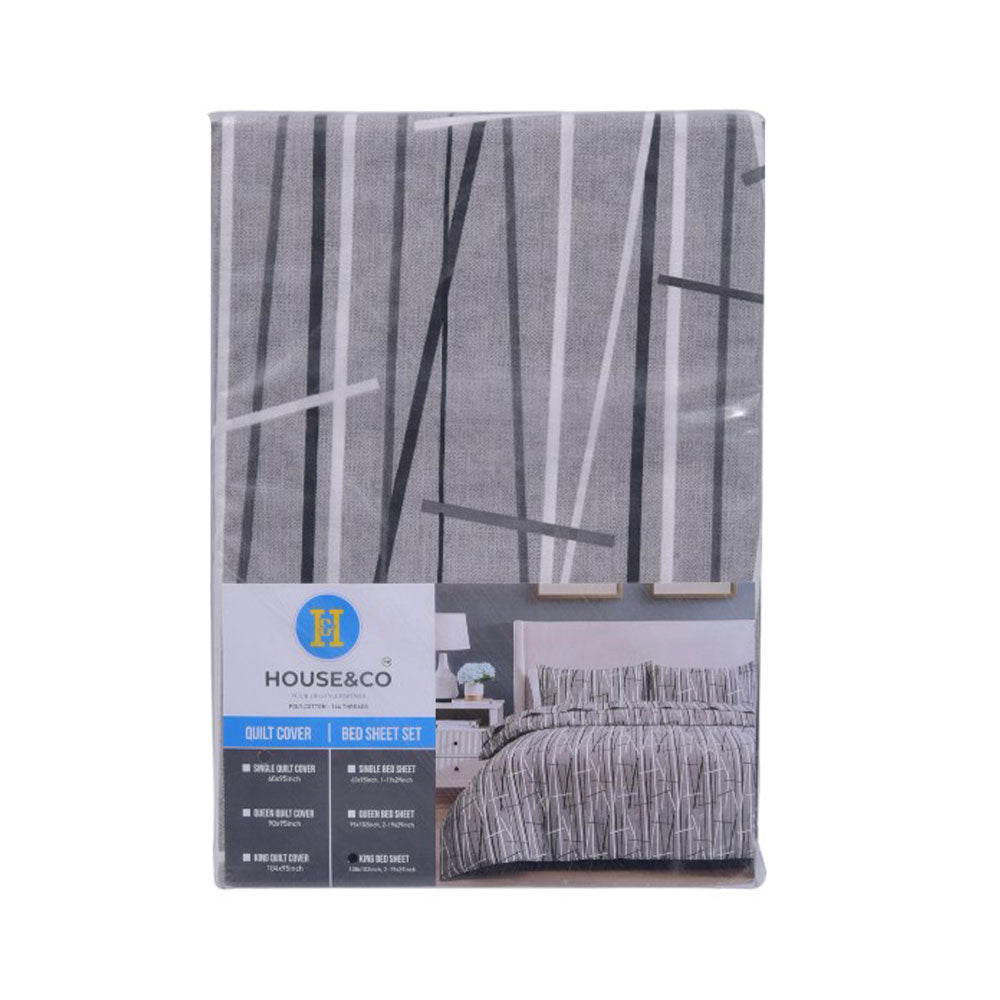 House & Co BED SHEET KING LEAF MAIN VERSION T-144