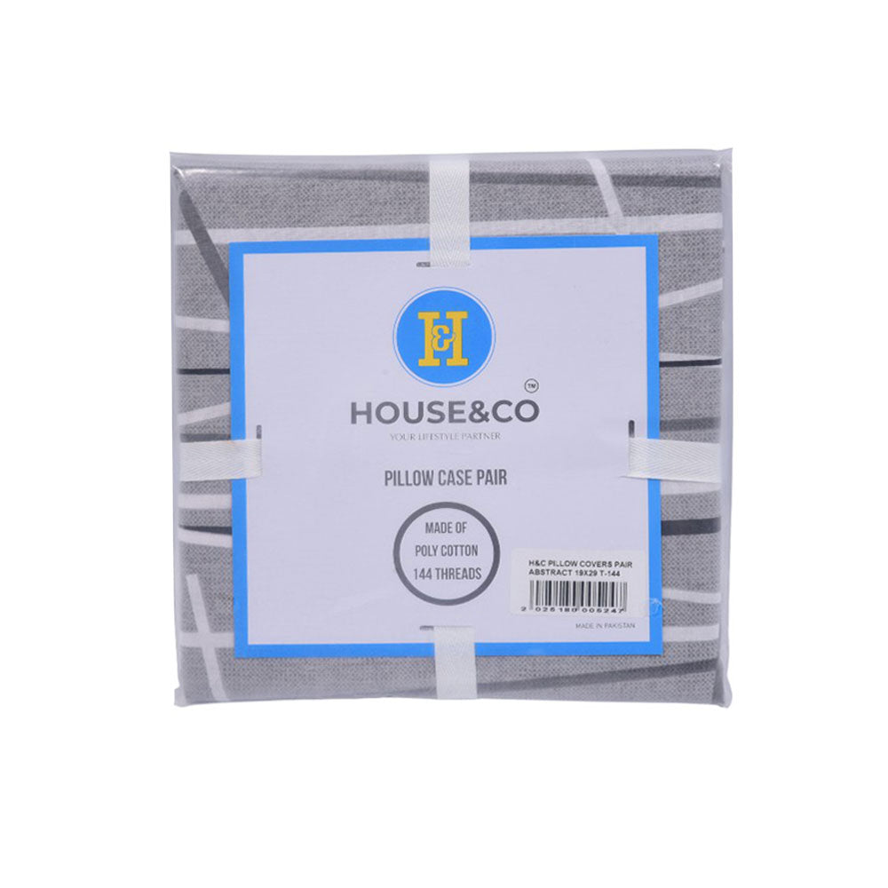 House & Co PILLOW COVERS PAIR LEAF 19X29 T-144