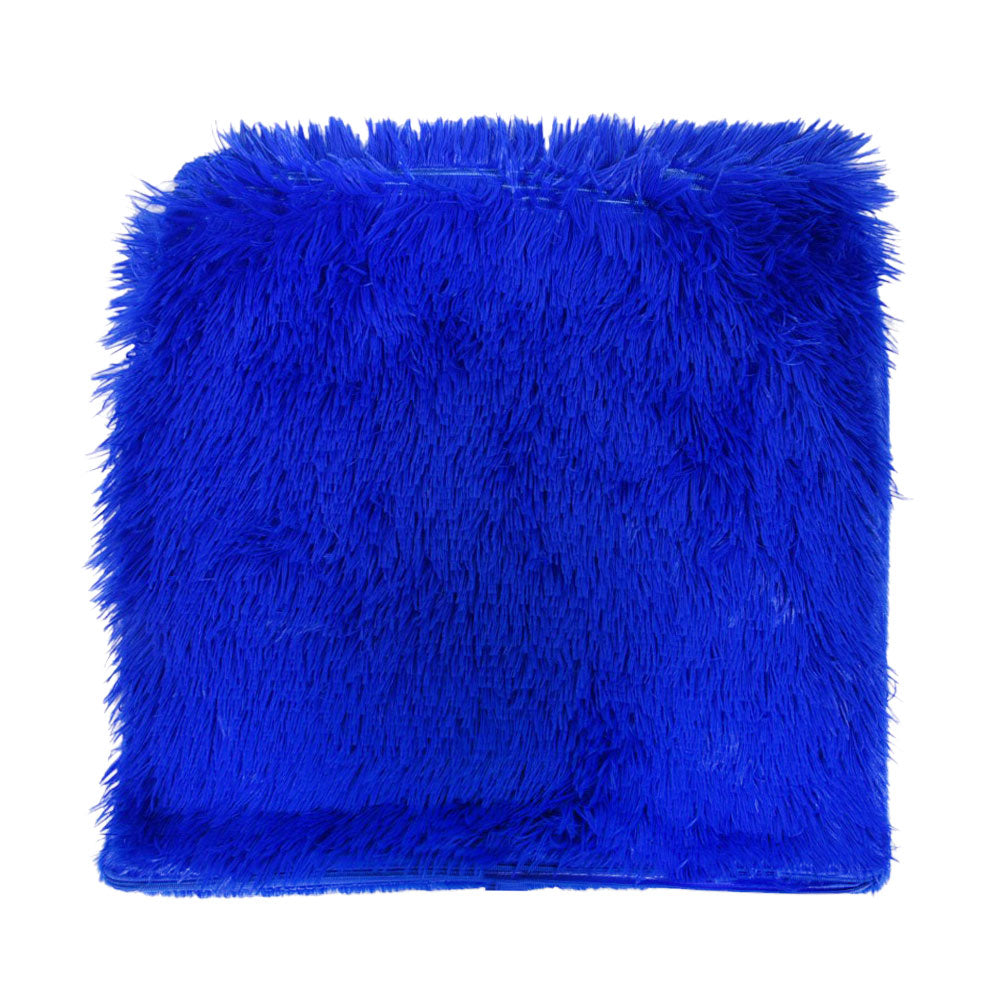 THE CUSHION COVER WOOL SHAGGY ROYAL BLUE-25