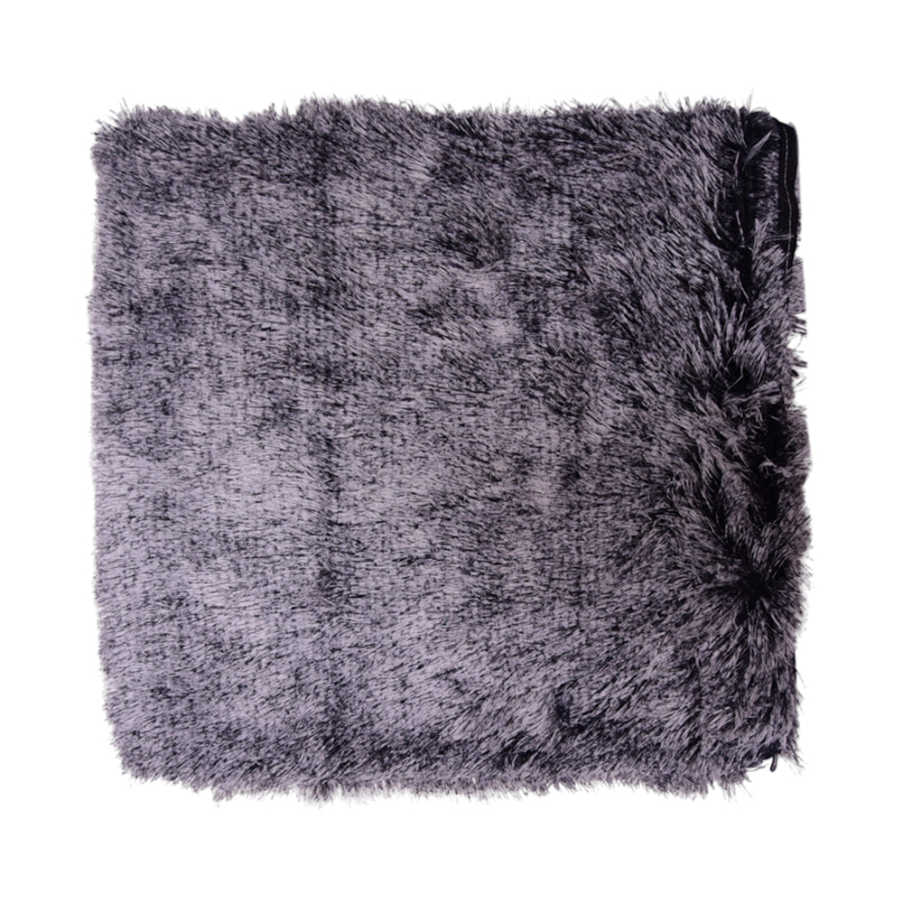 THE CUSHION COVER WOOL SHAGGY 2 TONE BLACK-25