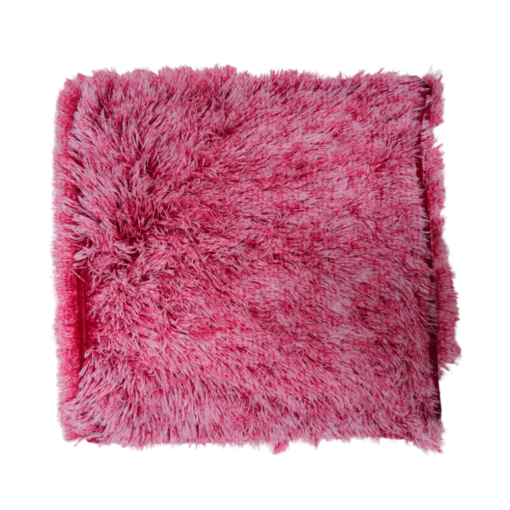 THE CUSHION COVER WOOL SHAGGY 2 TONE MAHROON-25