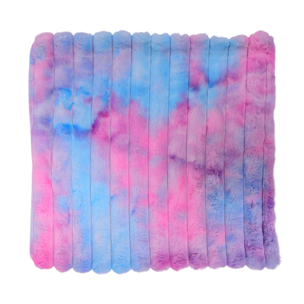 THE CUSHION COVER FAUX FUR TIE N DYE PINK SKY-25