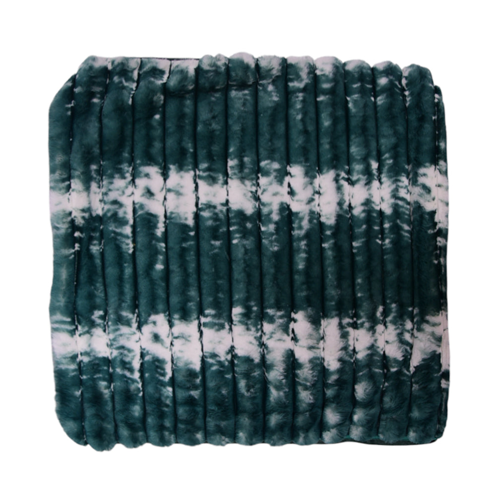 THE CUSHION COVER FAUX FUR TIE N DYE GREEN WHITE-25