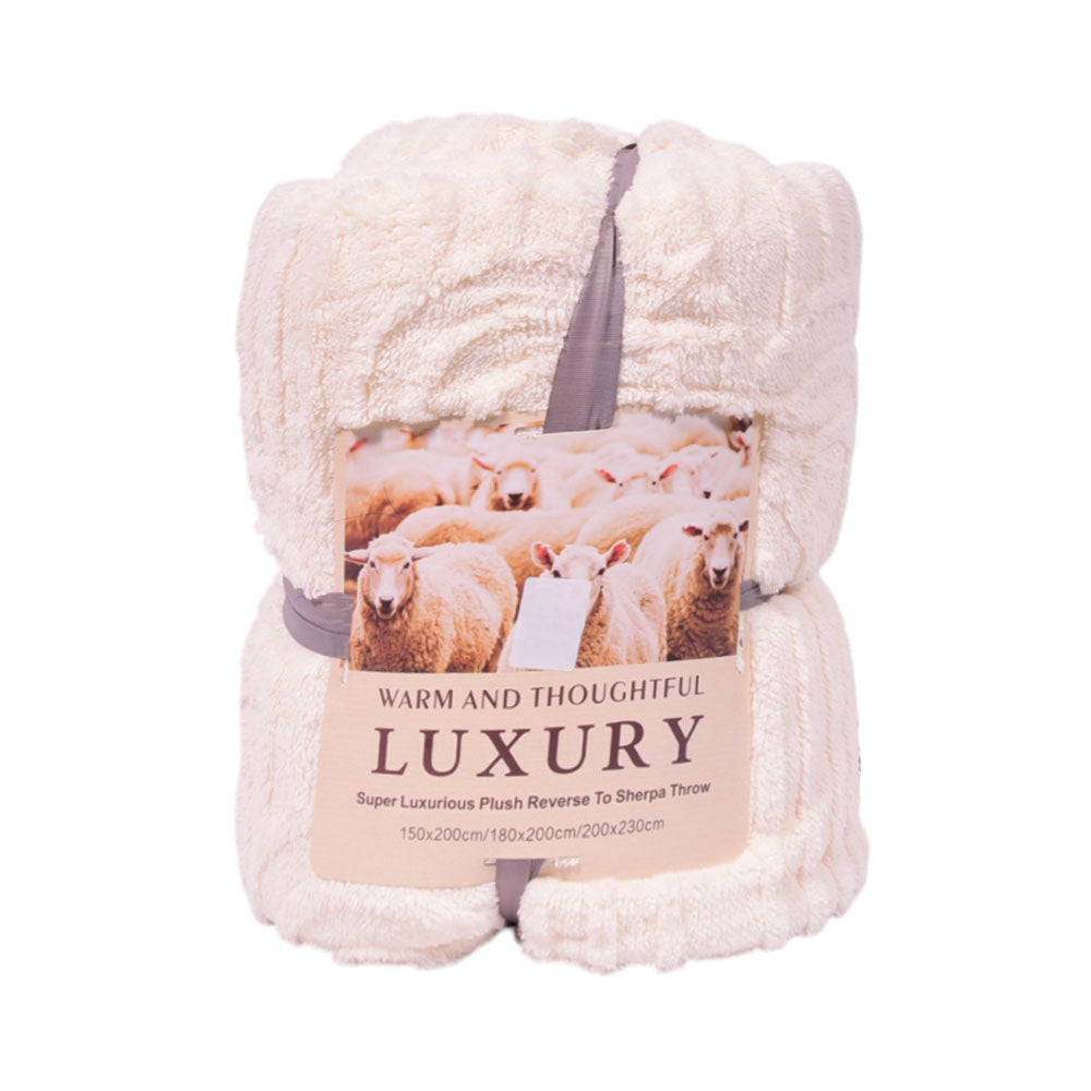 FLEECE BLANKET IR OFF WHITE 62301-6