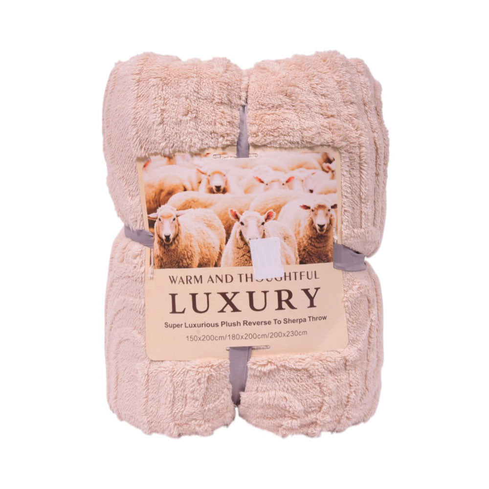 FLEECE BLANKET IR BEIGE 62301-6