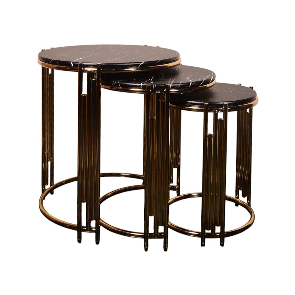TABLE SET 3 PCS ROUND PANJA P21809