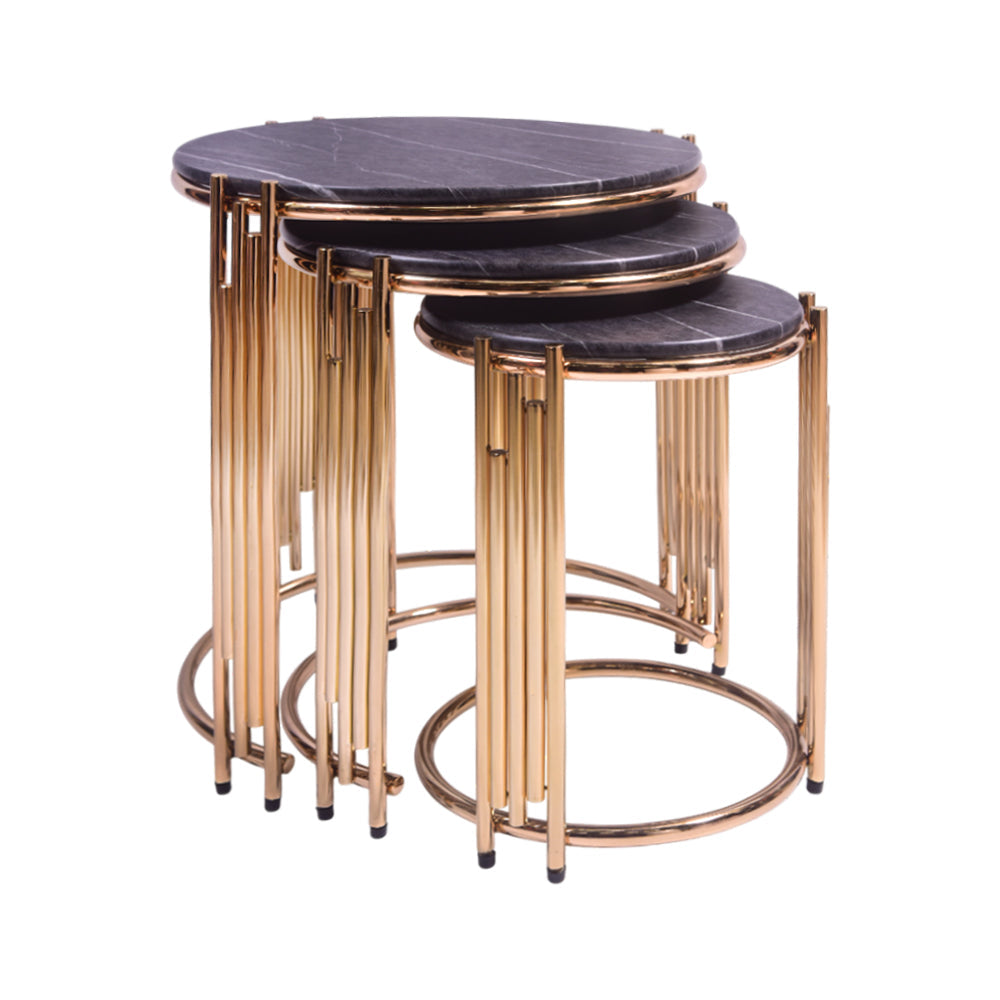 TABLE SET 3 PCS ROUND PANJA P21823