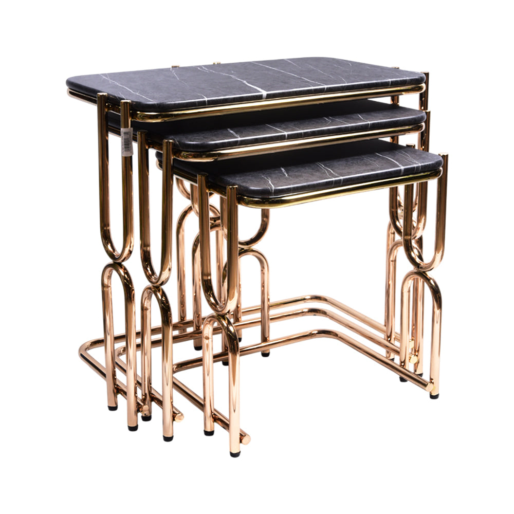 TABLE SET 3 PCS DELUXE U GOLDEN P21823