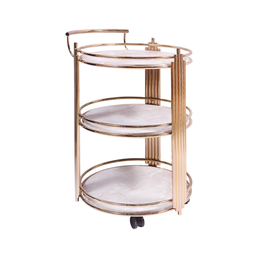 TEA TROLLEY THREE SHELF DELUXE-P21817