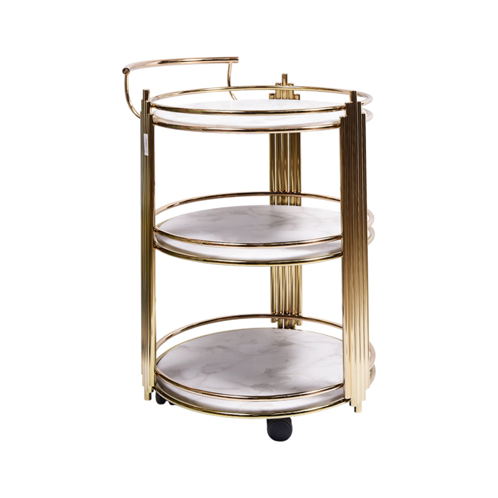 TEA TROLLEY THREE SHELF DELUXE-P21819