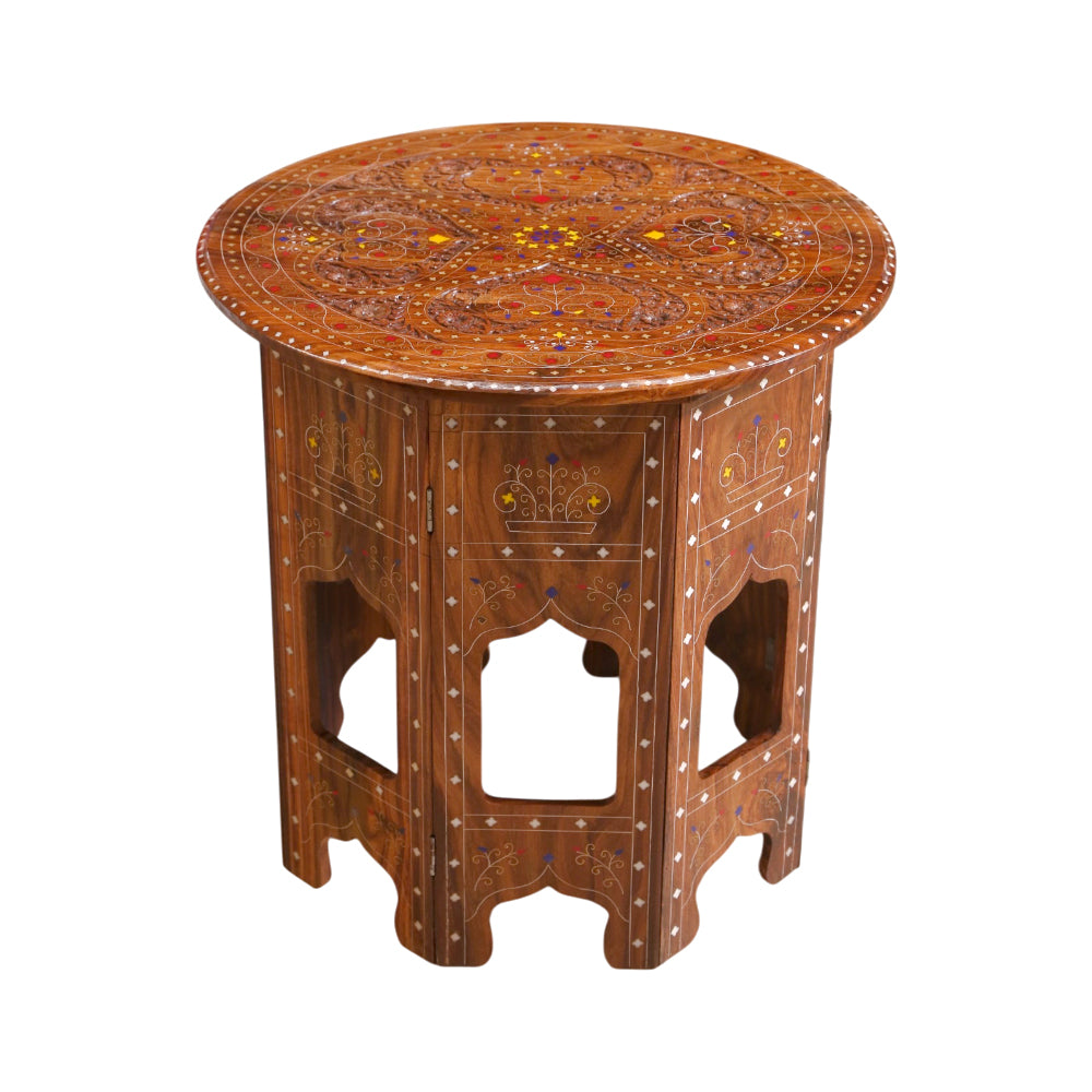 COFFEE TABLE CARVING SOLID WOOD 01