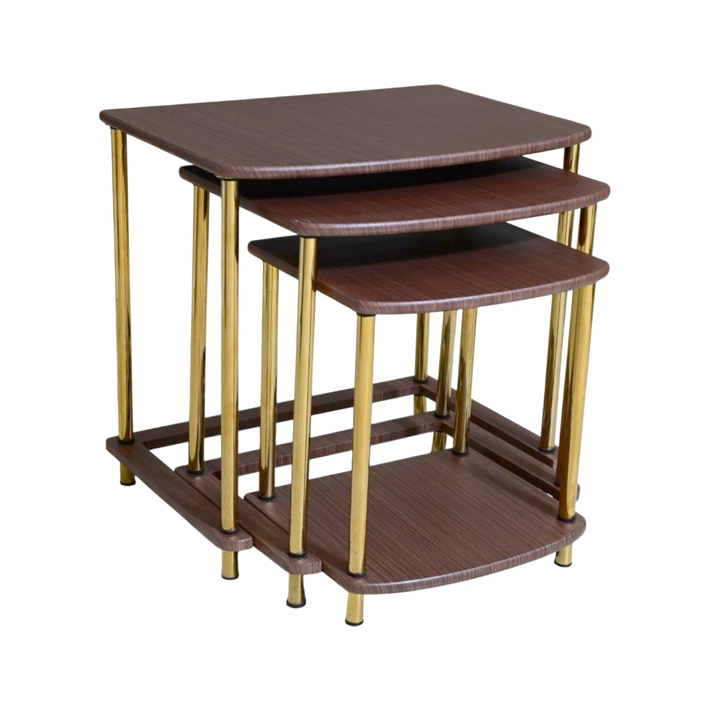 TABLE SET DELUXE SQUARE 3PCS 178 DARK BROWN E14