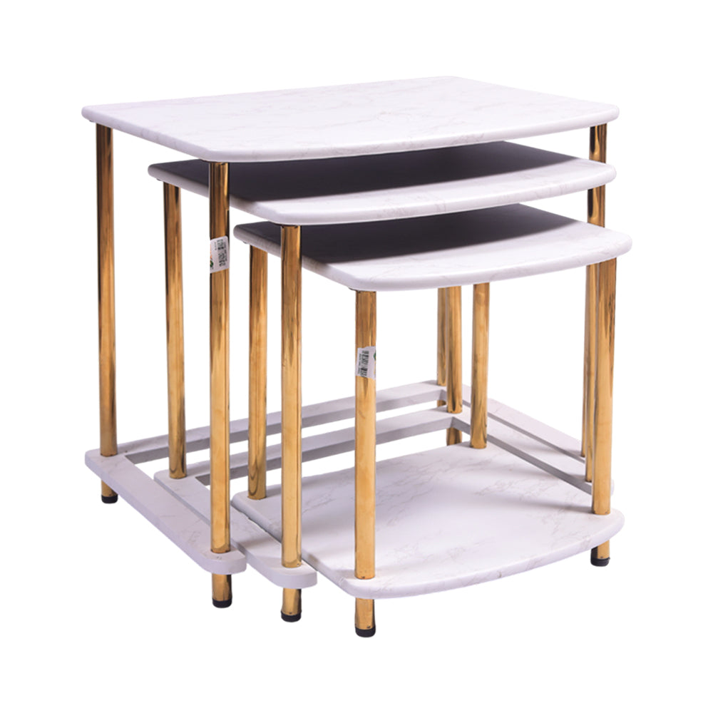 TABLE SET DELUXE-178 WHITE MARBLE-E02