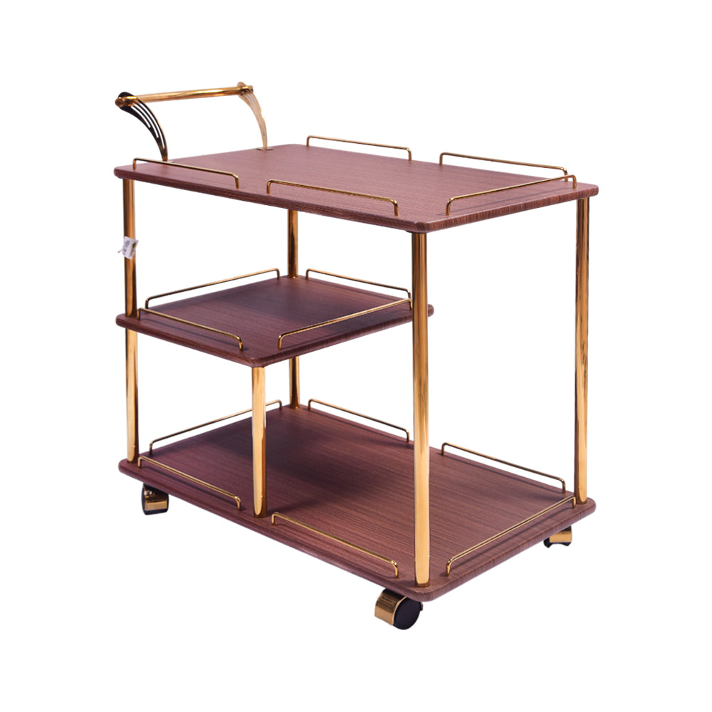 TEA TROLLEY 3 SHELF NEW STATE-908 DARK BROWN-E14