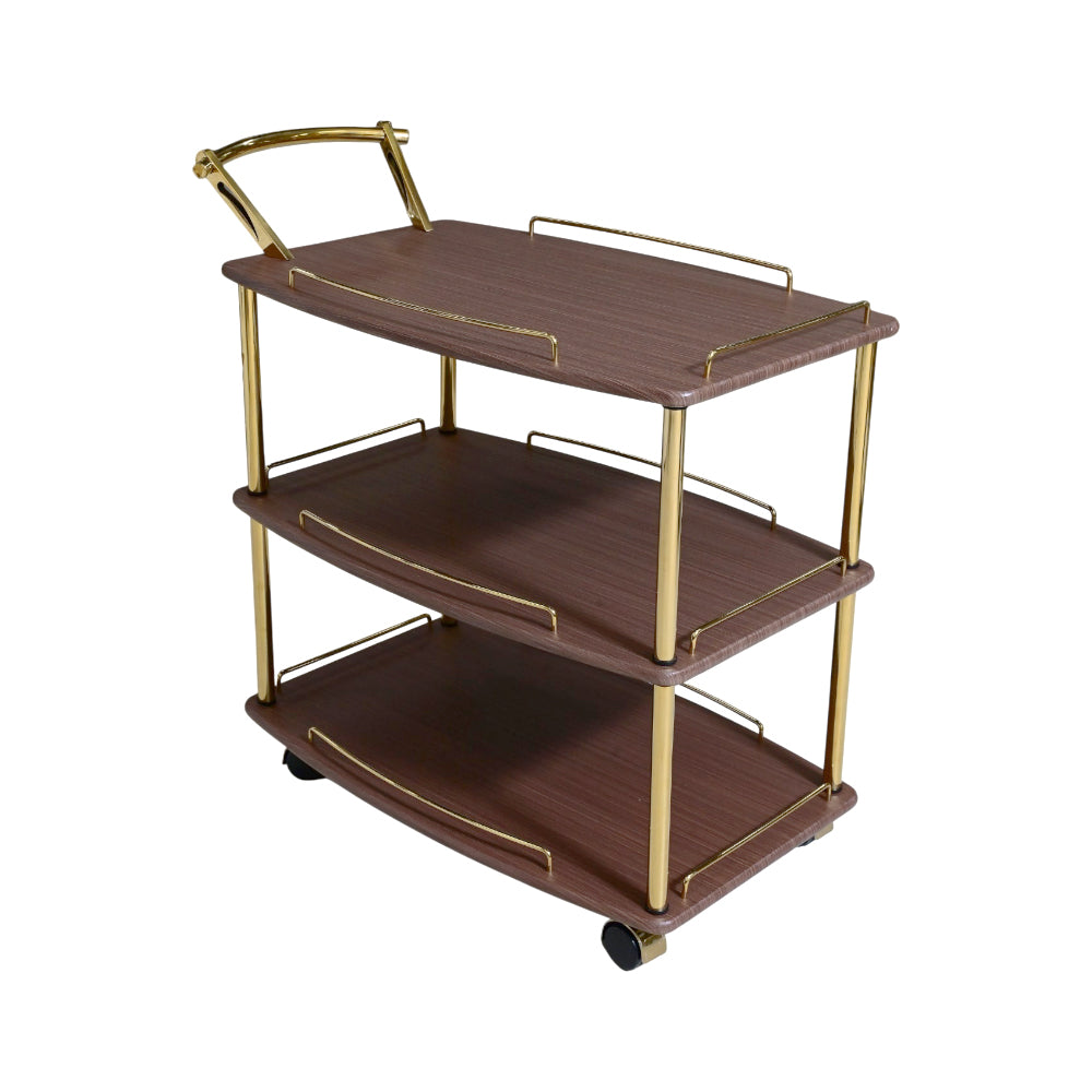 TEA TROLLEY 3 SHELF STATE-117 DARK BROWN-E14