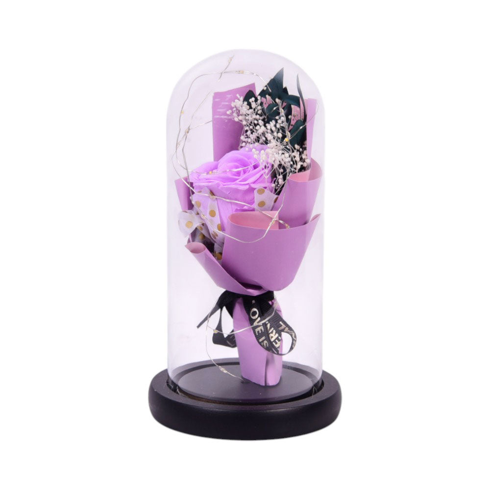 FLOWER IN GLASS GLOBE H1222-12