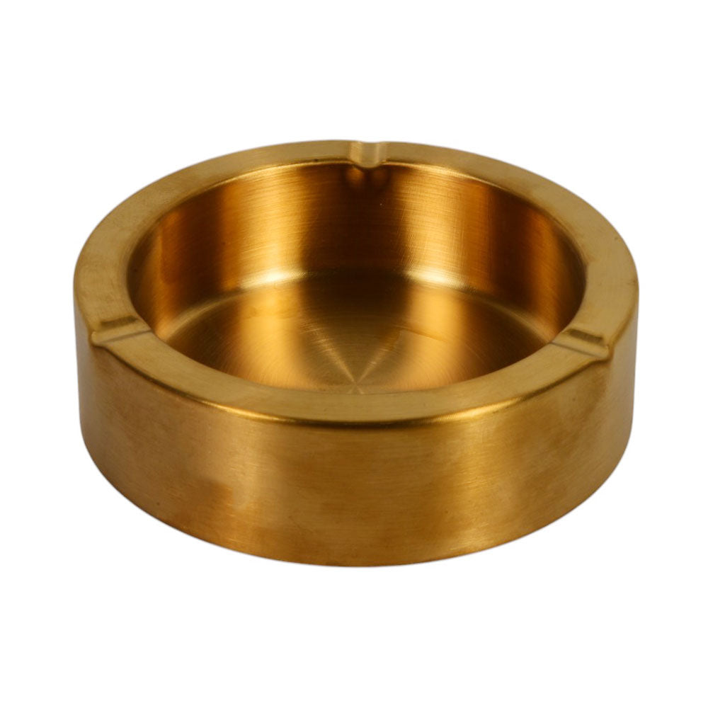 ASHTRAY MEDIUM  GOLDEN 14CM