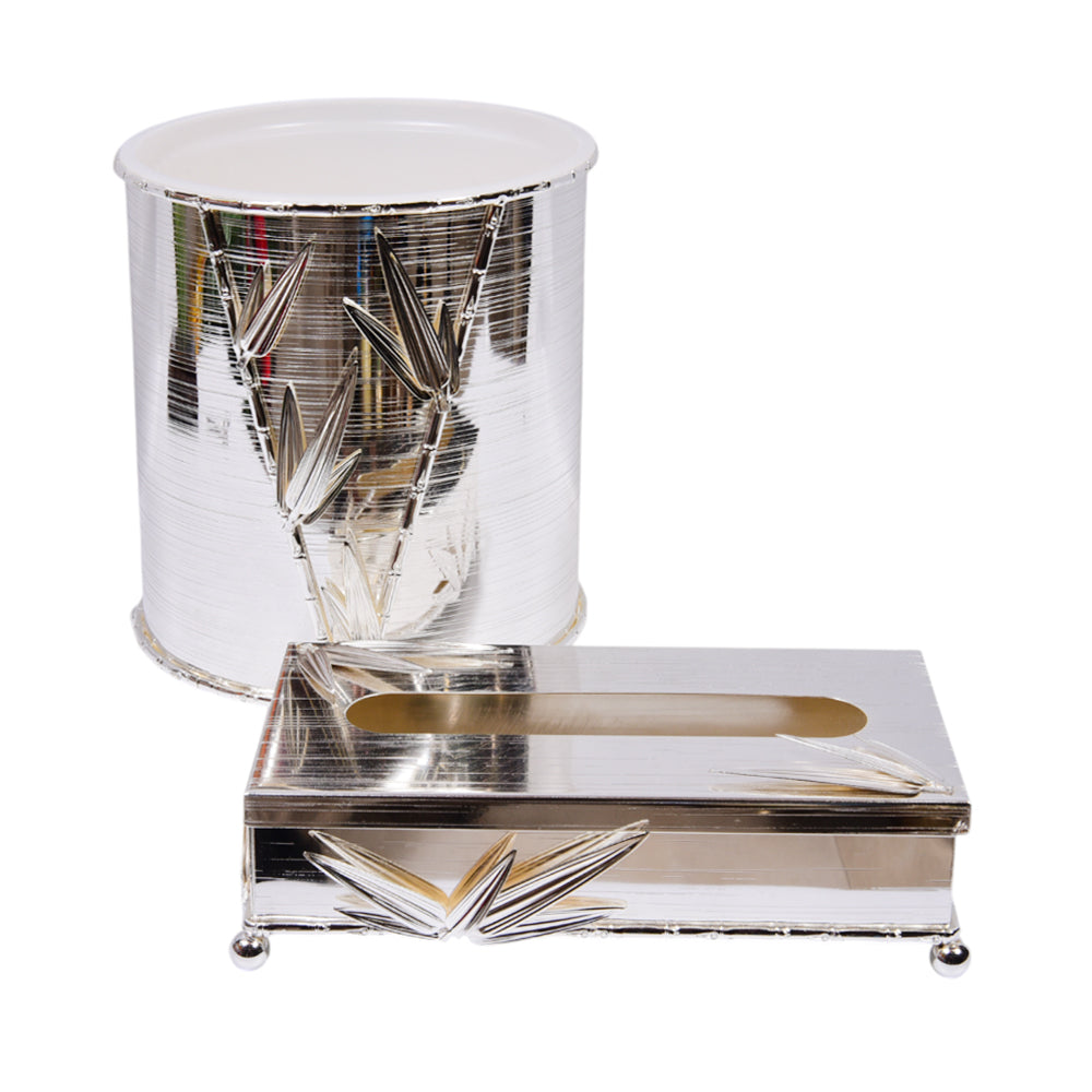 DUSTBIN & TISSUE BOX SILVER 104Q92888