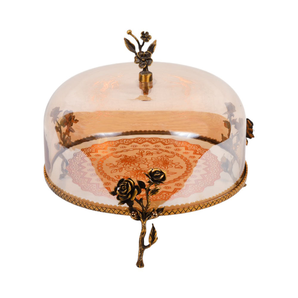 DISH CAKE GOLDEN SMALL 15-3