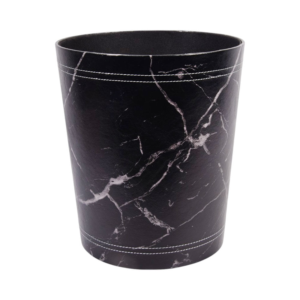 DUSTBIN LEATHER BLACK MARBLE