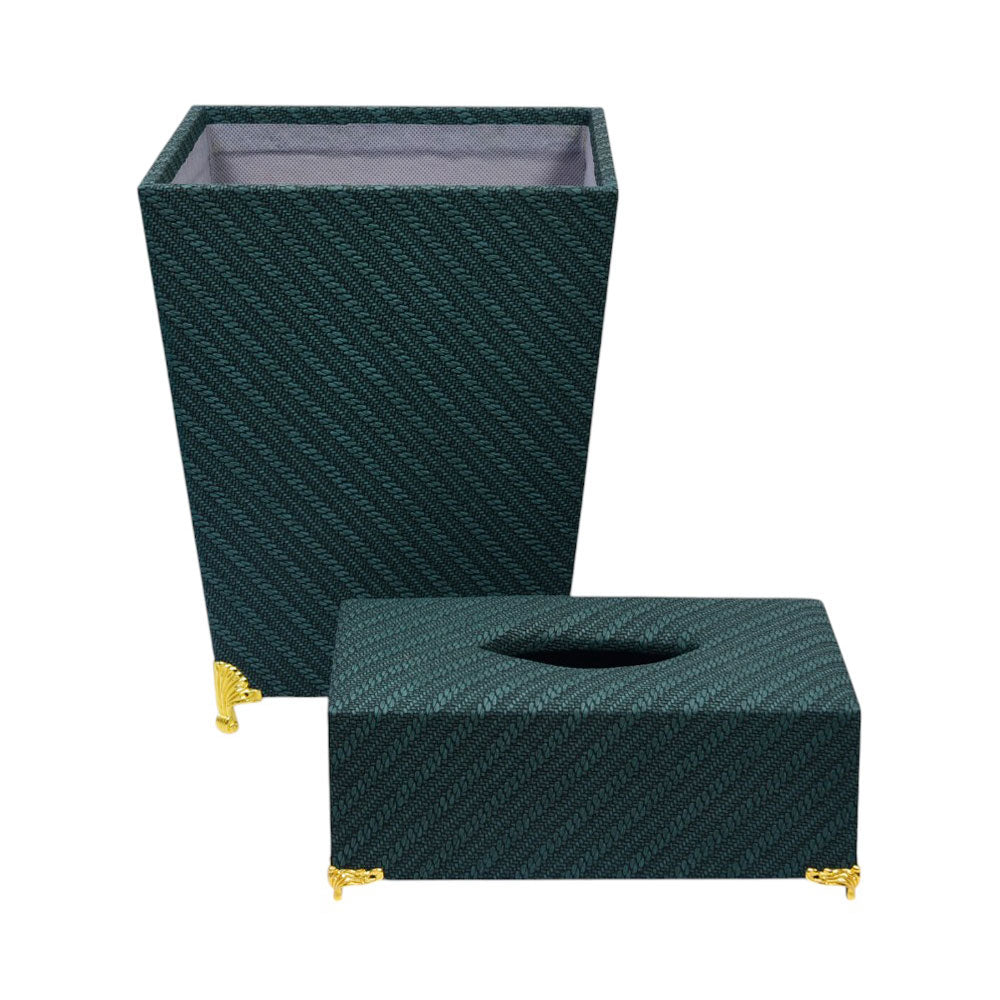 DUSTBIN & TISSUE BOX LEATHER ZT9410