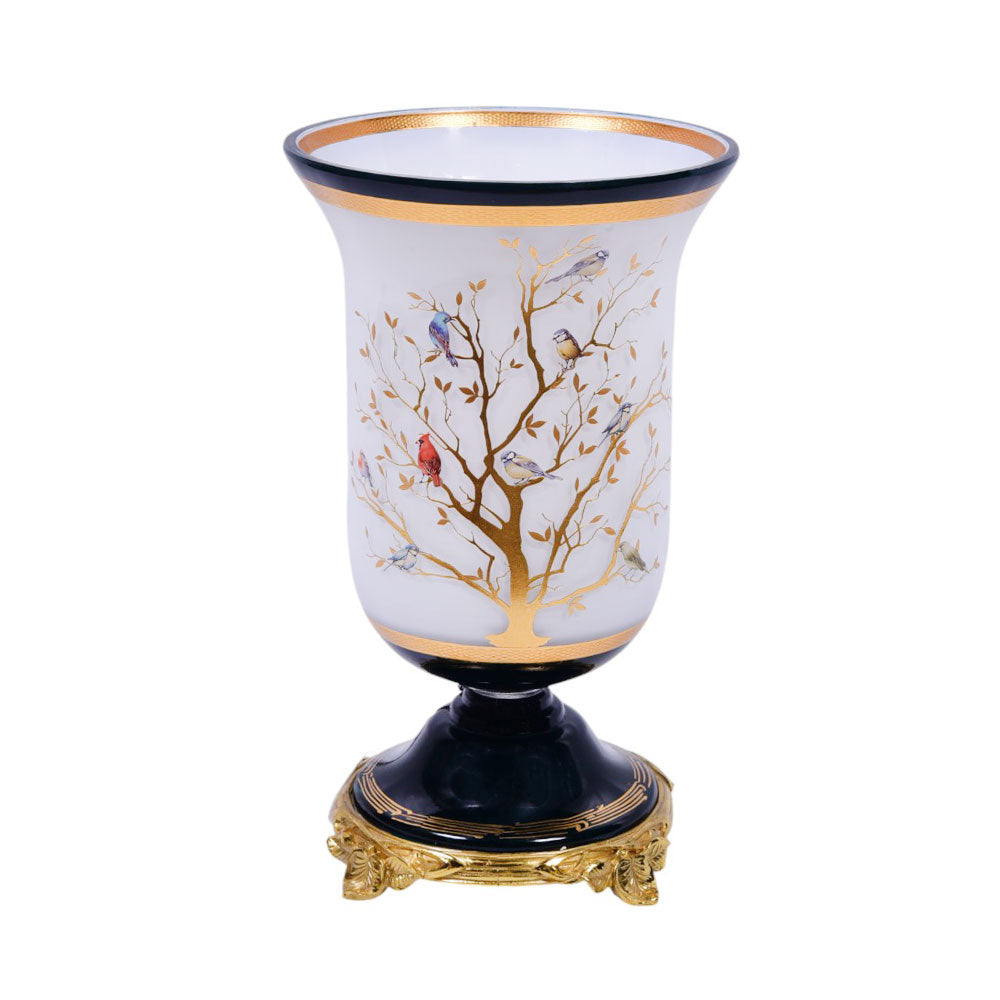 VASE CRYSTAL BRASS IR MS-A166-ST01B4 JS1818-D25-5