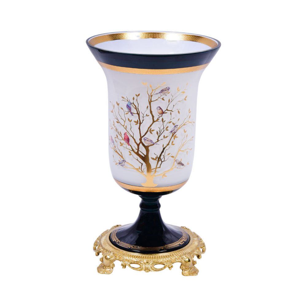VASE CRYSTAL BRASS IR E8-C6013-1 JS1818-D25-5