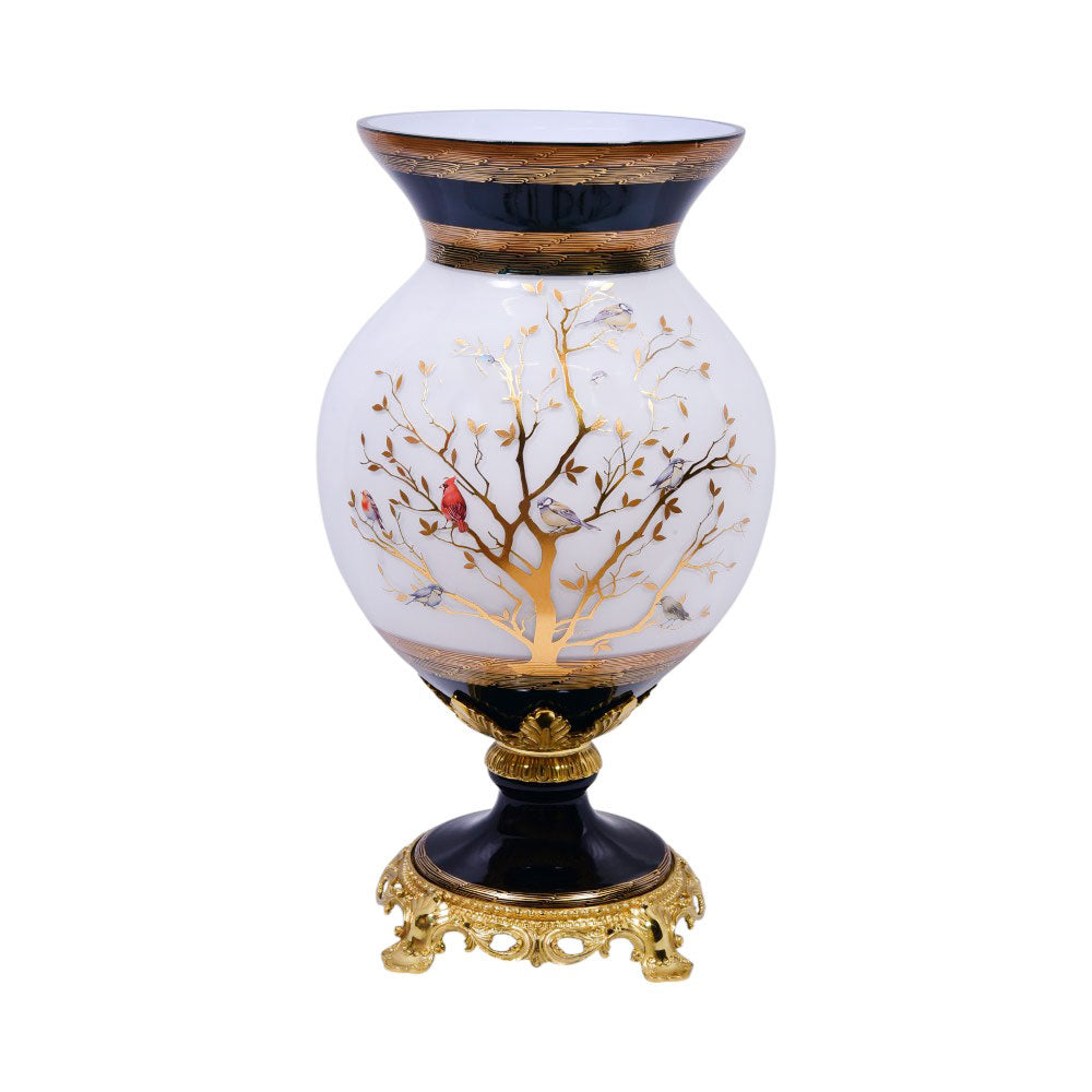 VASE CRYSTAL BRASS IR E8-V5221-1 JS1818-D25-5