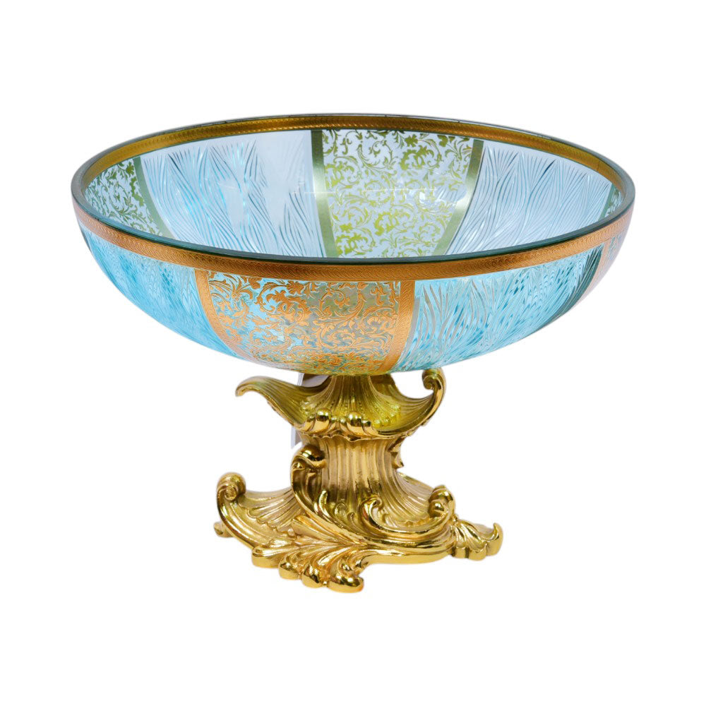 BOWL CRYSTAL BRASS IR E9-B3045-1 JSA02-839