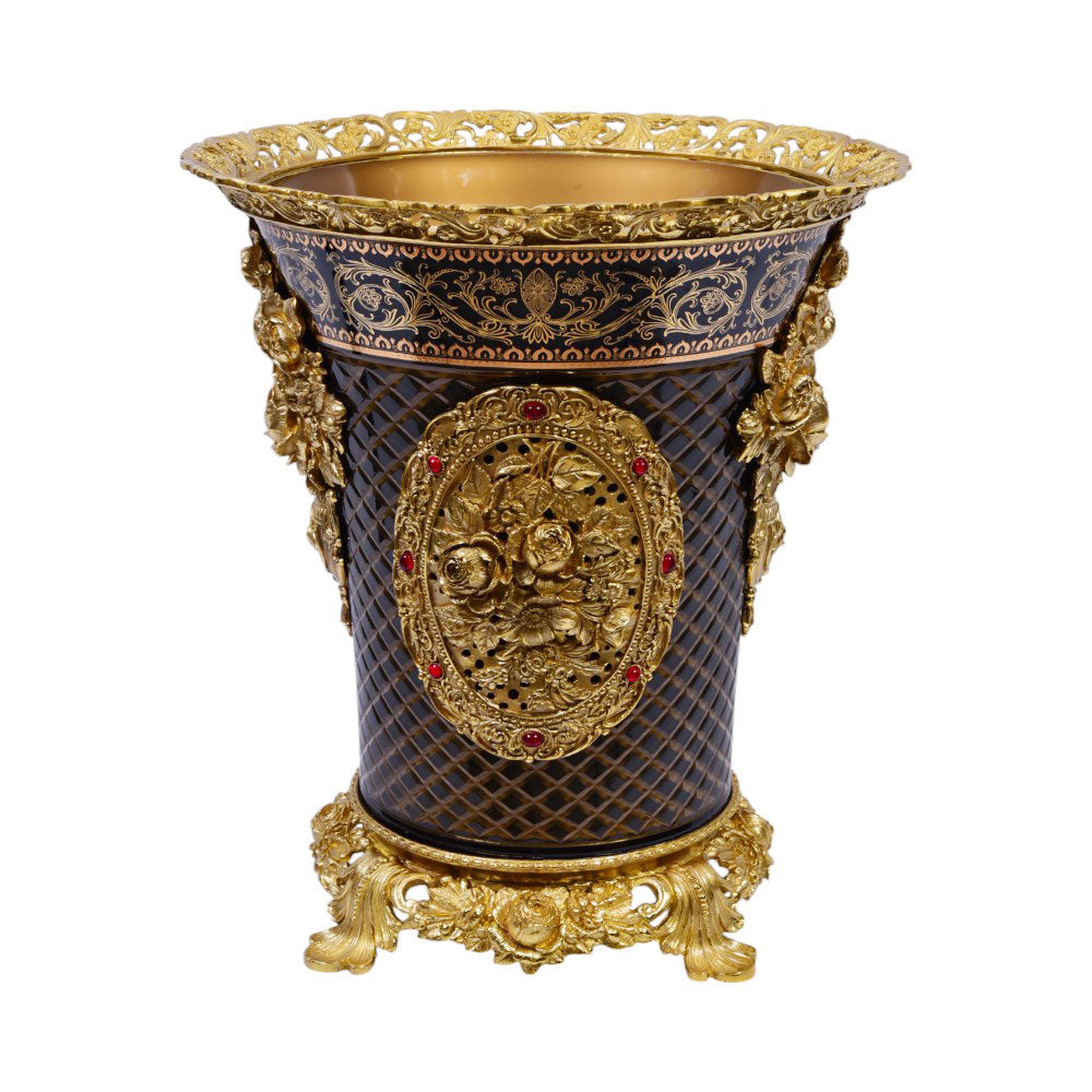 VASE CRYSTAL BRASS IR E6-V1061-1 PCT-N102-10-CH050