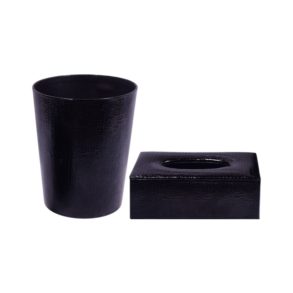DUSTBIN & TISSUE BOX LEATHER LS-15