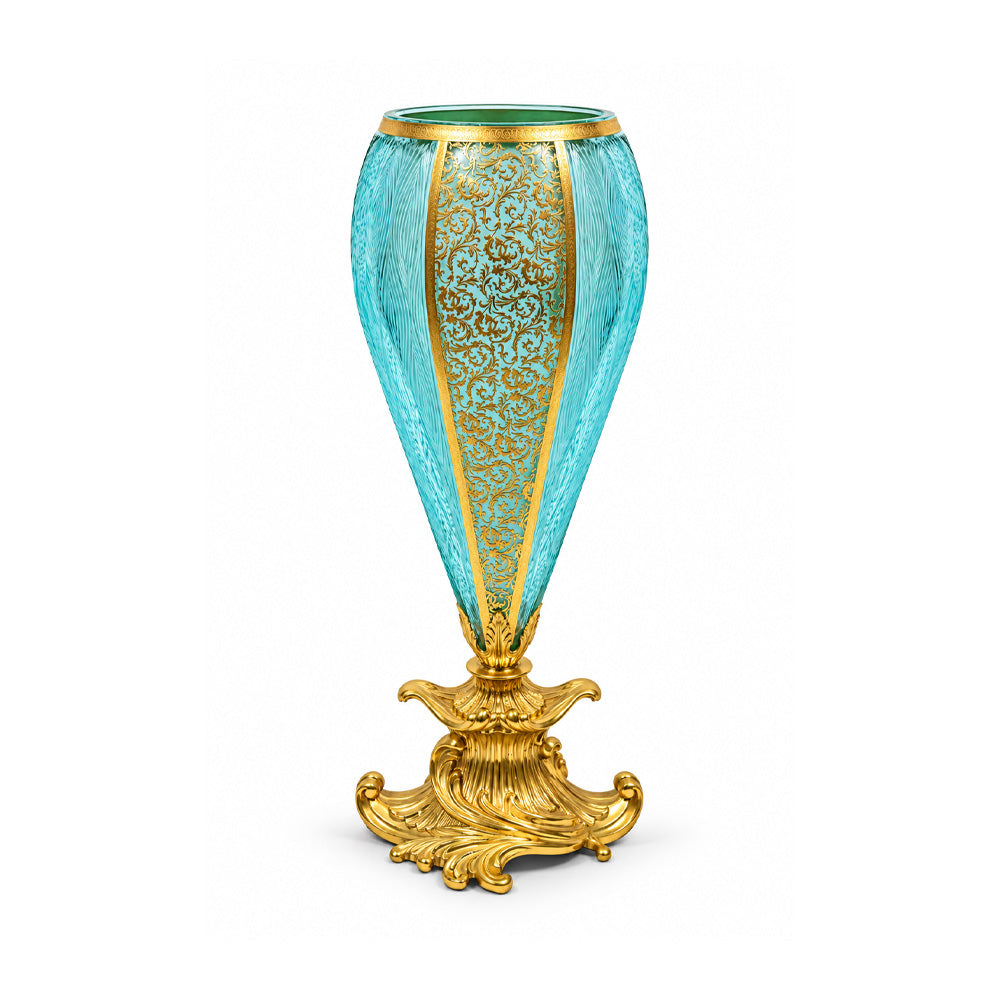 VASE CRYSTAL BRASS IR E9-V1249T-2 JSA02-839