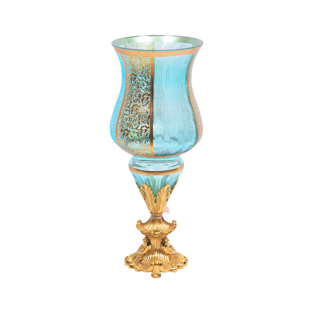 VASE CRYSTAL BRASS IR E9-CGC1100-1 JSA02-839