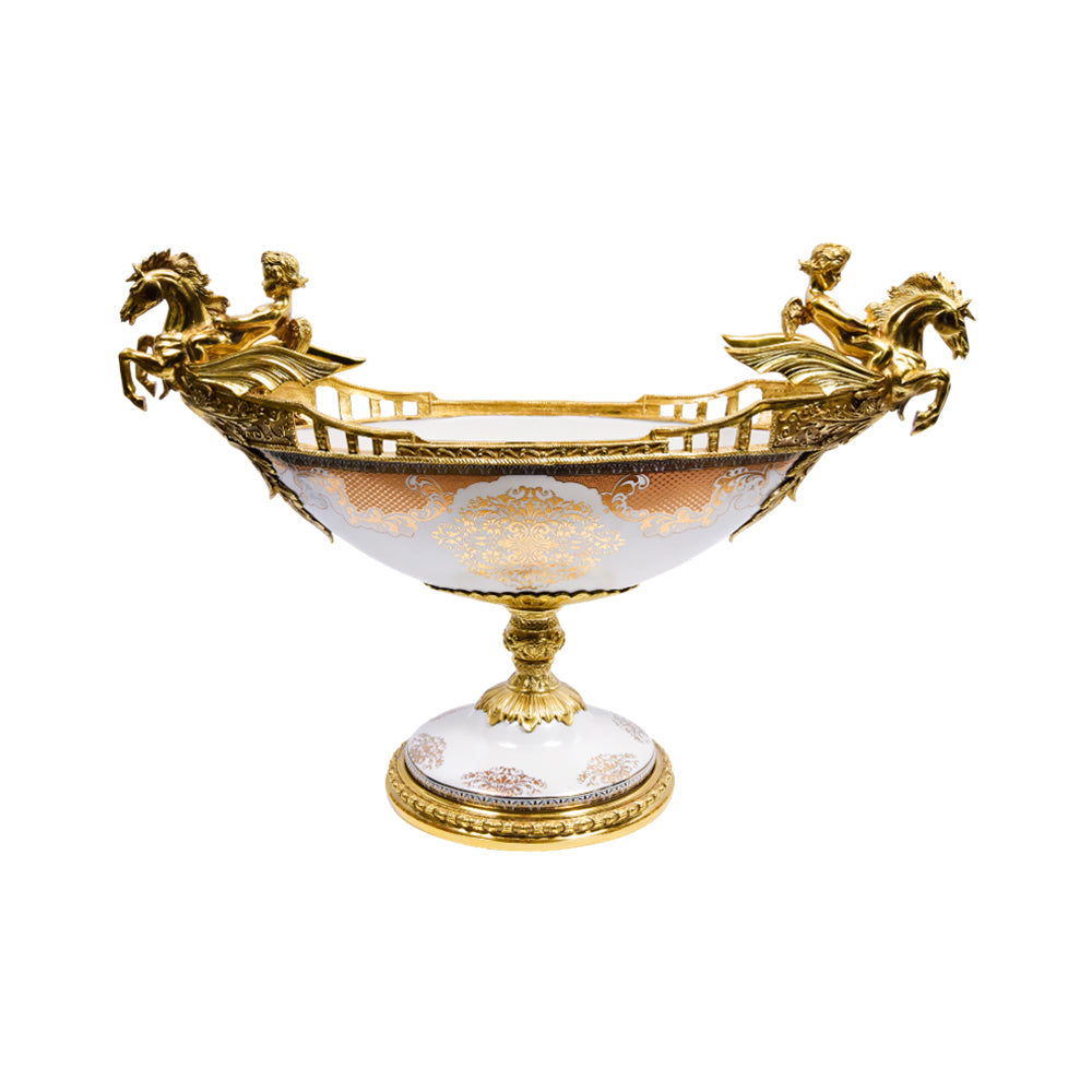 BOWL PORCELAIN BRASS IR H-PB135-C308 J101-512-3-OY3